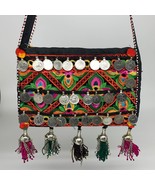 394g,10&quot;x7&quot;Turkmen Handbag Purse Crossbody Handmade Silk Coin @Afghanist... - £62.93 GBP