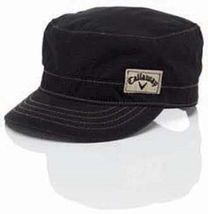 BRAND NEW CALLAWAY GOLF LADIES MILITARY STYLE CAP. BLACK. - $15.87