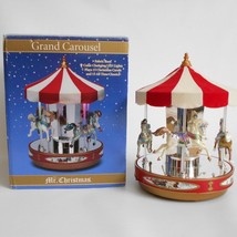 Mr Christmas Grand Carousel Musical Light Up 2010 Flaw See Video - £45.86 GBP