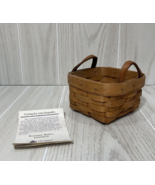 Longaberger 1992 Rosemary booking Basket small leather handles - £8.66 GBP