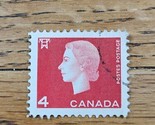 Canada Stamp Queen Elizabeth 4c Used Red Side Profile - $1.89