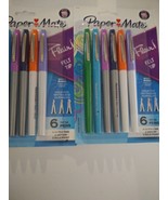 (2) Paper Mate Flair Felt Tip Pens 6 Count Each - £8.56 GBP