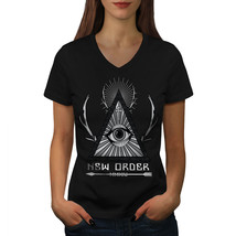 An item in the Fashion category: New World Order Crew Shirt Illuminati Women V-Neck T-shirt