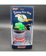 Vintage Budweiser Talking  Beer Mug Frog &quot;Bud-Weis-Er&quot; 1996 King of Beer... - $330.37 MXN