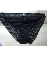 M &amp; S Black Lace Women&#39;s Lo Rise Very Bikini CD Panties Fits 38&quot; 40&quot; siz... - $19.12 CAD