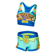 Scooby-Doo Mystery Machine License Plate Bra and Boy Short Panty Set Multi-Color - £23.65 GBP
