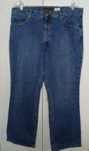 EDDIE BAUER LADIES COTTON/LYCRA MED. WASH JEANS-16P-BARELY WORN-NICE - $14.99