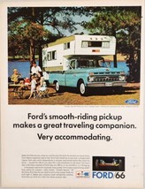 1966 Print Ad Ford Camper Special Pickup Trucks Twin I-Beam Suspension - £15.79 GBP