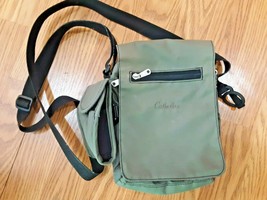 CABELAS travel hand Bag organizer crossbody nylon green - £17.82 GBP