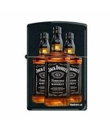 Zippo Lighter - Jack Daniel&#39;s Bottles Black Matte - 853254 - $45.17 CAD