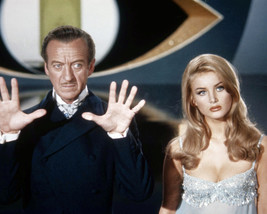 David Niven and Barbara Bouchet in Casino Royale sexy huge cleavage 16x20 Canvas - £55.94 GBP