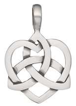 Jewelry Trends Trinity Knot Heart Celtic Pewter Pendant Necklace 18&quot; - £30.11 GBP