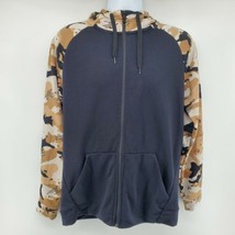 Nike Dri-FIT Camo Hoodie Size M Full Zip Mens Black AQ1138-010 - $24.91