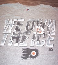 Retro Philadelphia Flyers Nhl Hockey We Own The Ice T-Shirt Large Majestic - £15.58 GBP