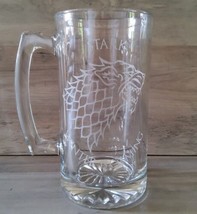 Game of Thrones Stark House Large Glass Handled Mug Stein Barware 7.25&#39;&#39;... - $18.50