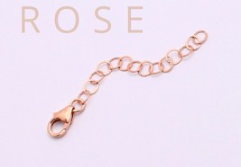 Pink Rose 14k Gold Filled Extender Safety Chain Necklace Bracelet spring lock G1 - £5.51 GBP