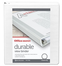 Office Depot 208819 Durable View 1&quot; White 3 Ring Binder 225 Sheet-NEW-SHIP 24HRS - £6.11 GBP