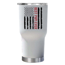 Best Papi Ever Tumbler 30oz Vintage American Flag Tea Cup Christmas Gift For Dad - £23.84 GBP