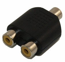 Rca Video Audio Splitter Adapter (Rca Female To 2 Rca Female) - £11.00 GBP