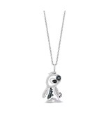 Blue Topaz and Diamond Disney Lilo and Stitch Necklace In 925 Sterling s... - €94,29 EUR