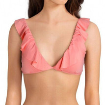 Cremieux Ruffle Bikini Top Guava Pink - Medium - £21.10 GBP