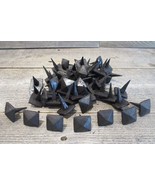 15 DECORATIVE NAILS CLAVOS HAND FORGED METAL TACKS 1&quot; BLACK MEDIEVAL CRAFTS - £20.44 GBP