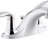 Bathroom Sink Faucet With Two Handles, Centerset, Plastic Pop-Up Drain, ... - £135.09 GBP
