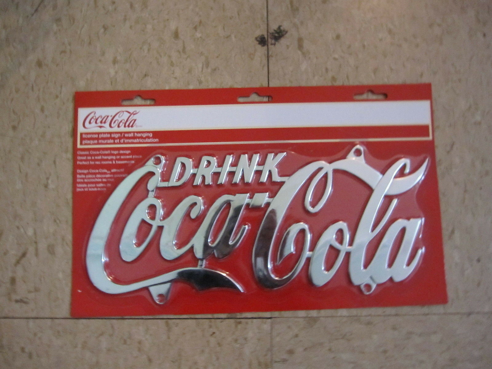 Coca-Cola Chrome Plated License Plate - BRAND NEW! - $24.74