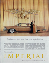 1958 Imperial Vintage Print Ad Acclaimed The New Fine Car Style Leader Chrysler - $14.45