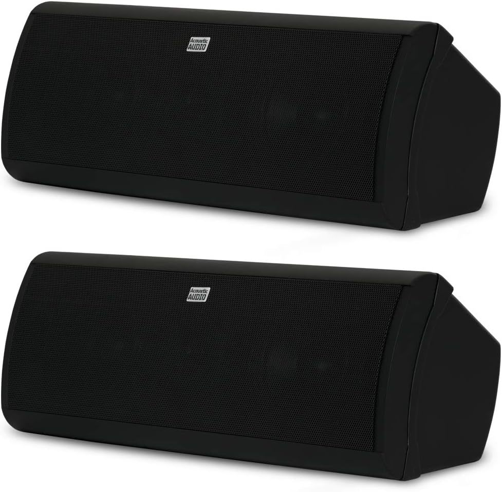 Acoustic Audio Aa40Cb Indoor 3 Way Speaker Pair 1000 Watts Black Bookshelf, Pr  			