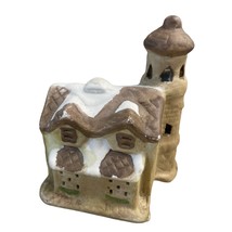 Miniature Christmas Holiday Village Ceramic Primitive Lighthouse - $9.74