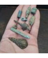 RARE Lot 9 Antique Bronze Near Eastern Beads pendants Artifacts from Afg... - $2,069.09 MXN