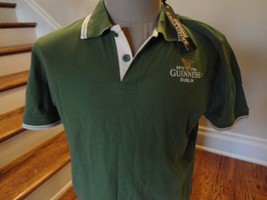 NWT New Green Guinness Dublin Embroidered Cotton Polo Shirt  Adult M Rel... - £26.07 GBP