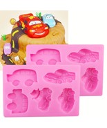 2 Pieces 5 Car And Sports Car Shape Silicone Molds Food Grade Cake Molds... - £11.88 GBP