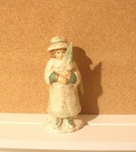 Vintage Teena Flanner Collection Paper Mache GLITTER Christmas Angel 5&quot; - $24.70