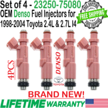 NEW OEM DENSO x4 Fuel Injectors for 1999-2004 Toyota Tacoma 2.4L I4 #23250-75080 - $357.38