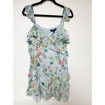 Sanctuary Blue Womens Botanica Bluebell Ruffle Chiffon Dress Medium - £15.52 GBP