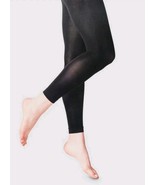 Women&#39;s 50D 1X/2X Plus High Waisted Footless Black  Opaque Tights, A New... - $17.86 CAD