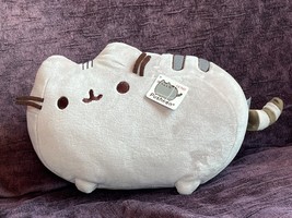 Classic Pudgy Taupe &amp; Brown Plush PUSHEEN Kitty Cat Stuffed Animal – 7 inches hi - £9.02 GBP