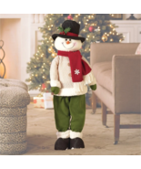 Holiday MR &amp; MRS SNOWMAN Couple Adjustable Legs Porch Greeters Christmas... - $522.45 MXN+