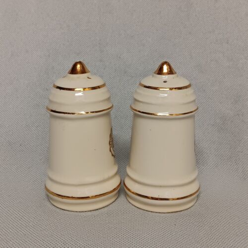 Primary image for Creighton University Salt & Pepper Shakers Ceramic Beer Stein Shaped Gold Trim