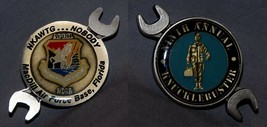 6TH MAINTENANCE NUCKLEBUSTERS! WRENCH SHAPED CHALLENGE COIN MACDILL AFB - £18.00 GBP