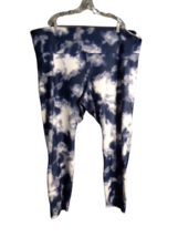 Old Navy Active Powersoft Leggings Size 4X Plus Blue White Tie Dye High Rise - £13.19 GBP