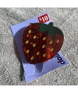 Claire’s Strawberry Hair Claw Clip Red Acrylic Fruit Shape Accessory New - $137.06 MXN