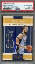 2011 Panini NBA Hoops #11 Marc Gasol Signed Card AUTO PSA Slabbed Grizzlies - £87.90 GBP