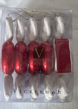 Vickerman Red-White Candy Ornament, 4.5&quot; (5 per Box) Christmas Decorations - £7.85 GBP