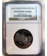 1991-S Mount Rushmore Commemorative Golden Anniversary Half Dollar NGC P... - £25.07 GBP