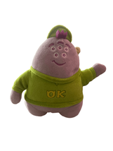 Disney Kids Purple &amp; Green OK Shirt Monster University Squishy Stuffed Plush Toy - £11.57 GBP