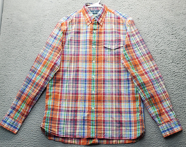 Ralph Lauren Shirt Men&#39;s Medium Multi Plaid Chest Pocket Long Sleeve But... - £18.35 GBP