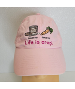 LIFE IS CRAP Diet Ice Cream Carrot Adjustable Baseball Cap Hat Womens Pink - €9,41 EUR